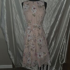 Jessica Howard Blush Floral Midi Dress
